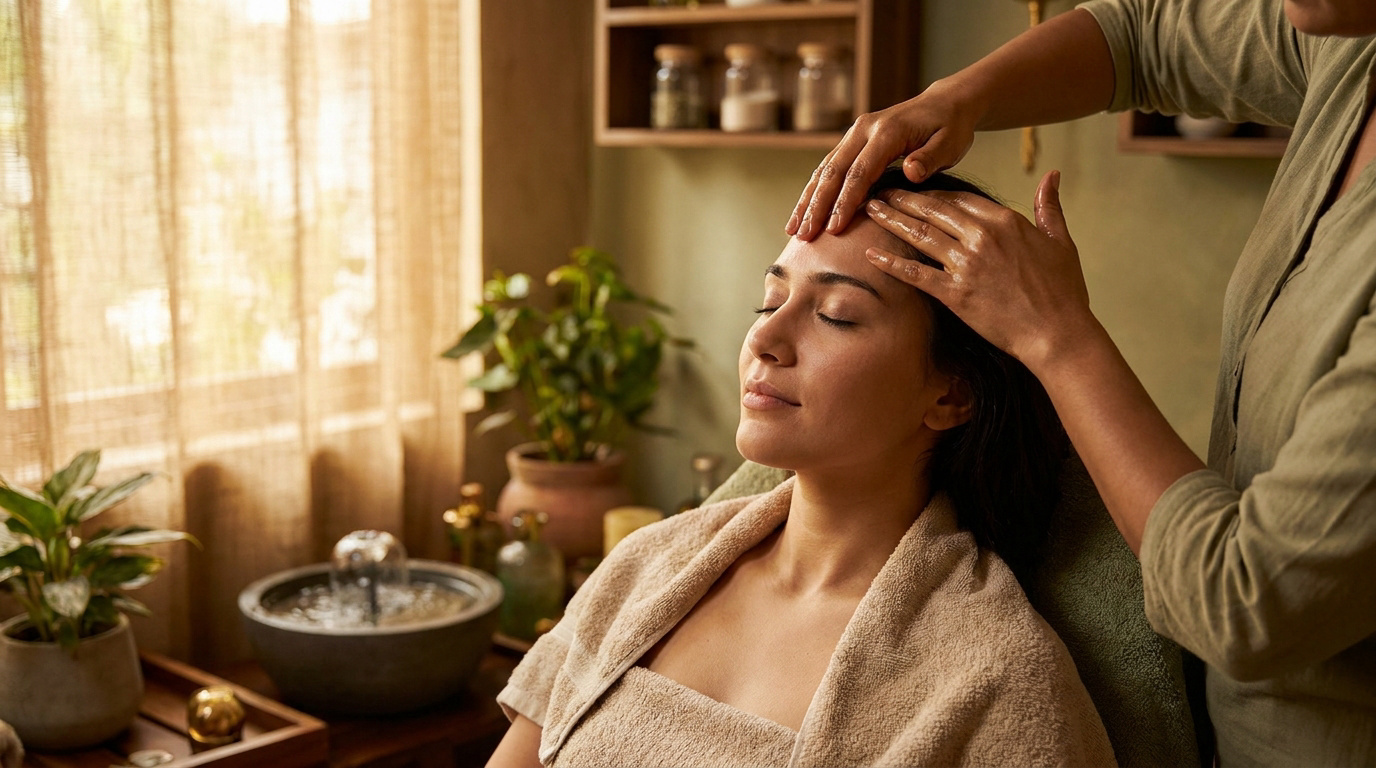 Tout savoir sur le massage shiro abhyanga et ses bienfaits